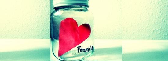 A fragile heart in a jar