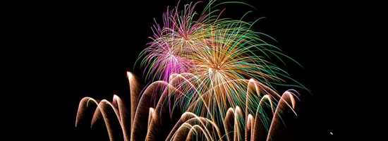 Fireworks exploding