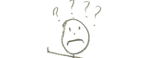 A handrawn image of someone confused